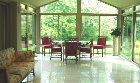 Gable 4 Season Sunroom Interior View