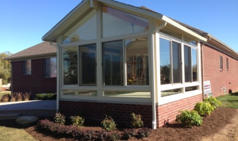 Brick Foundation Gable Sunroom