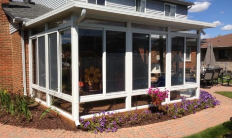 Studio Sunroom with Glass Kick Plates